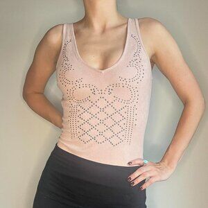 Guess Women's Pink and Tan Bodysuit